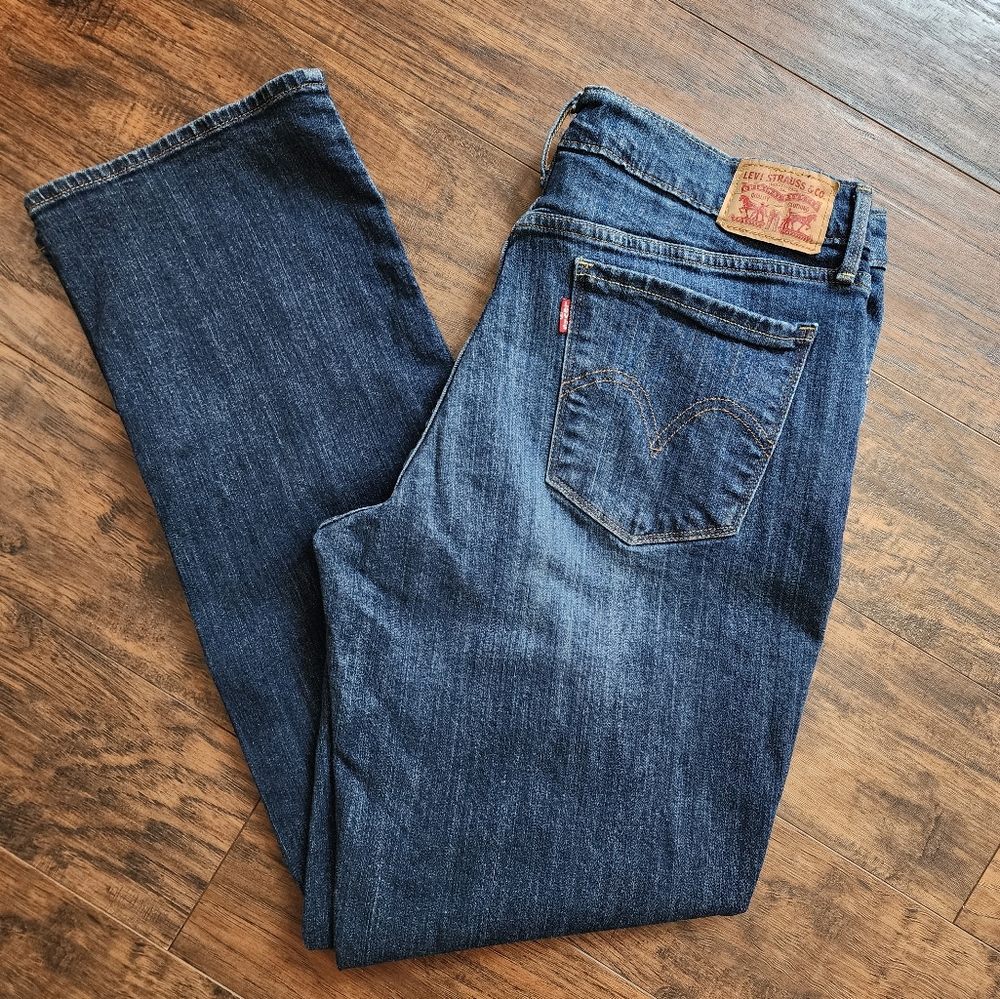 Levi's 505 Straight Leg Dark Wash Jeans
